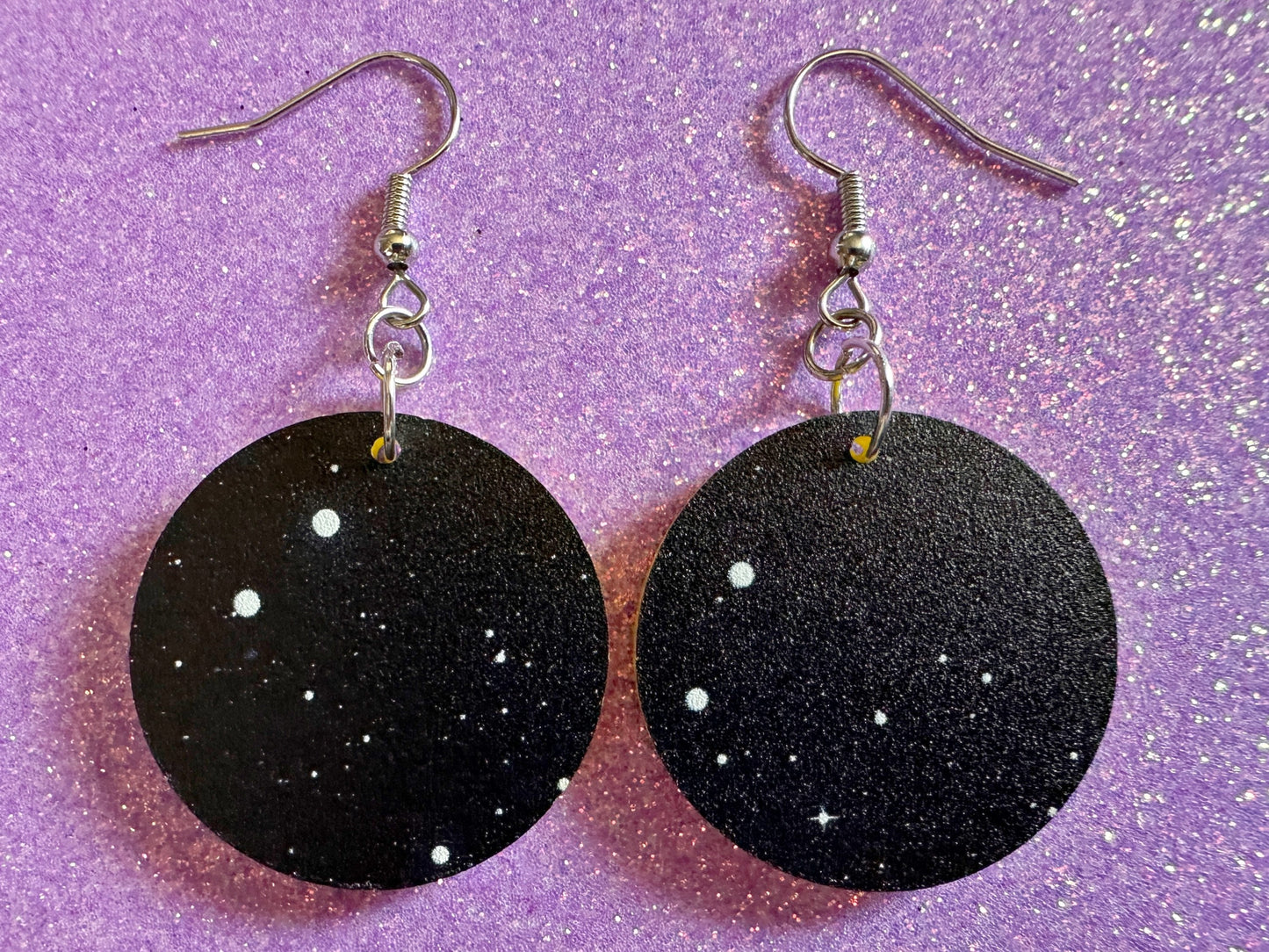 Night Sky Earrings: Laser Cut Acrylic Space Earrings, Astronomy, Stars, Planets, Astrology, NASA, Nebula, Magic, Best Gifts for Her/Him/Them