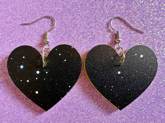 Night Sky Earrings: Laser Cut Acrylic Space Earrings, Astronomy, Stars, Planets, Astrology, NASA, Nebula, Magic, Best Gifts for Her/Him/Them