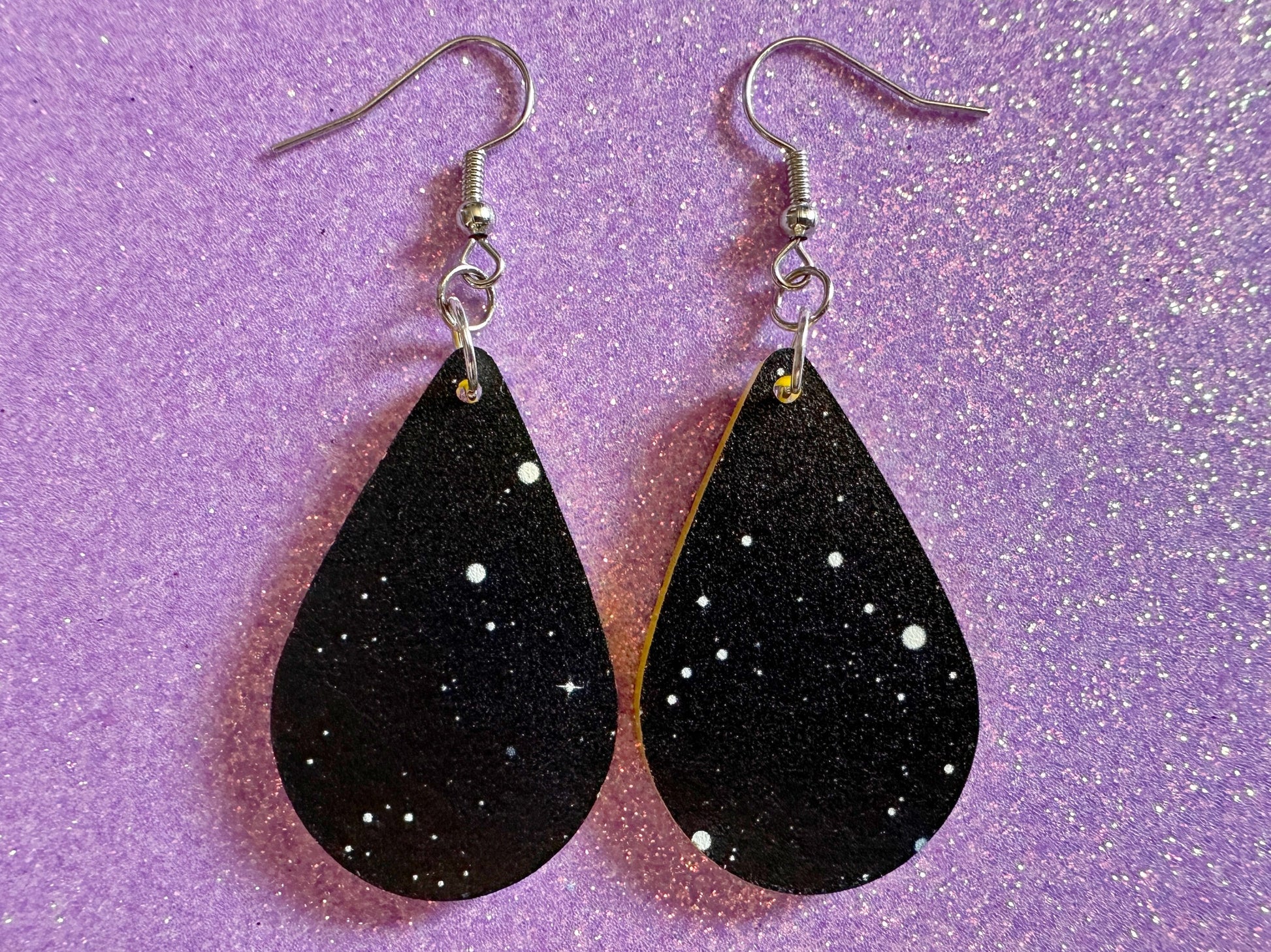 Night Sky Earrings: Laser Cut Acrylic Space Earrings, Astronomy, Stars, Planets, Astrology, NASA, Nebula, Magic, Best Gifts for Her/Him/Them