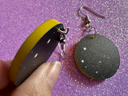 Night Sky Earrings: Laser Cut Acrylic Space Earrings, Astronomy, Stars, Planets, Astrology, NASA, Nebula, Magic, Best Gifts for Her/Him/Them