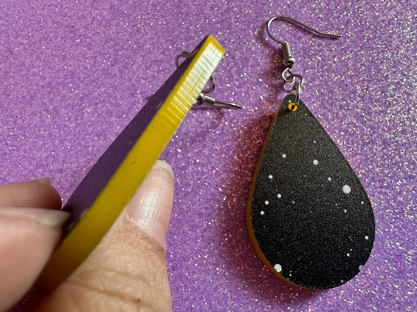Night Sky Earrings: Laser Cut Acrylic Space Earrings, Astronomy, Stars, Planets, Astrology, NASA, Nebula, Magic, Best Gifts for Her/Him/Them