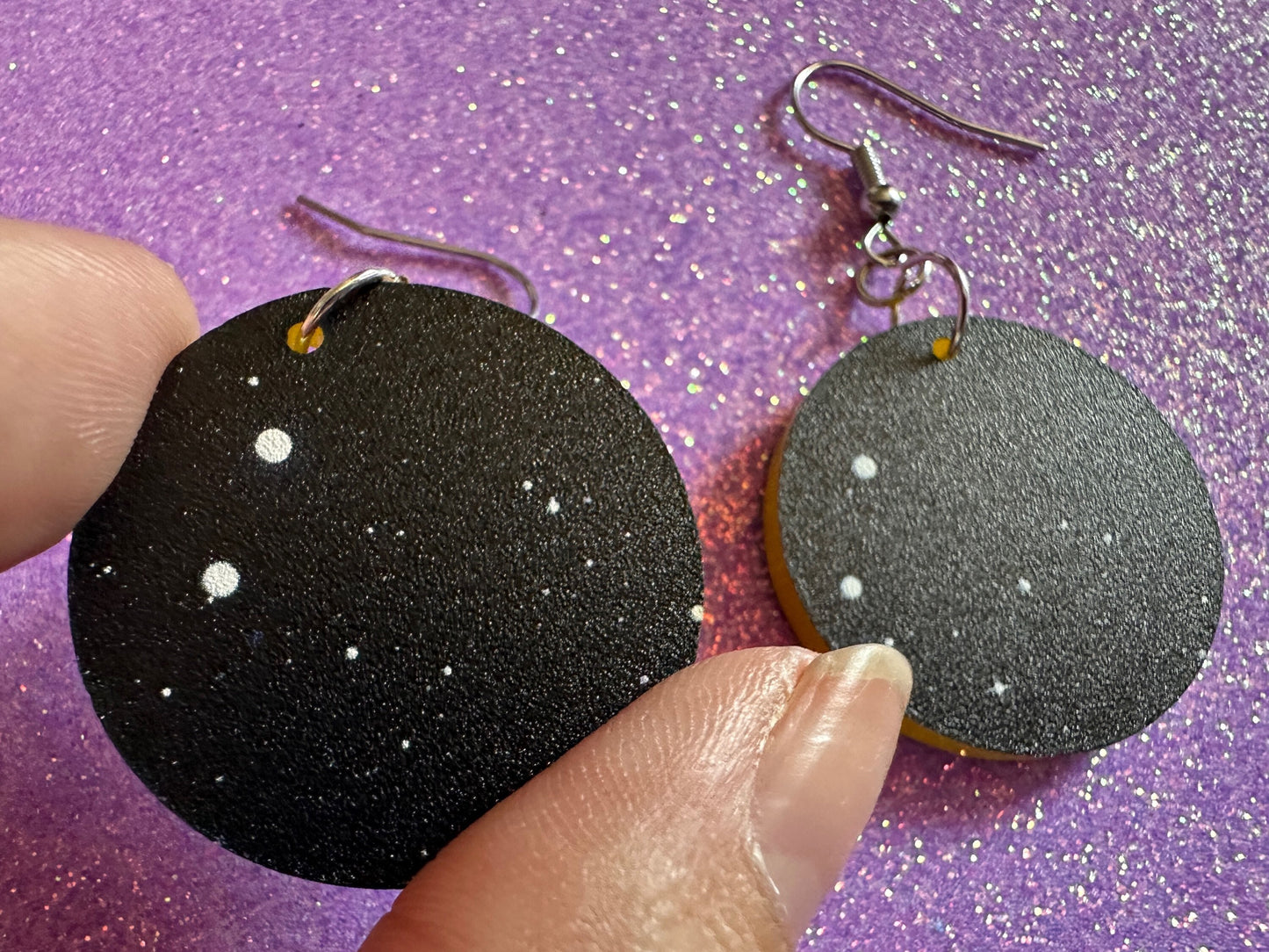 Night Sky Earrings: Laser Cut Acrylic Space Earrings, Astronomy, Stars, Planets, Astrology, NASA, Nebula, Magic, Best Gifts for Her/Him/Them