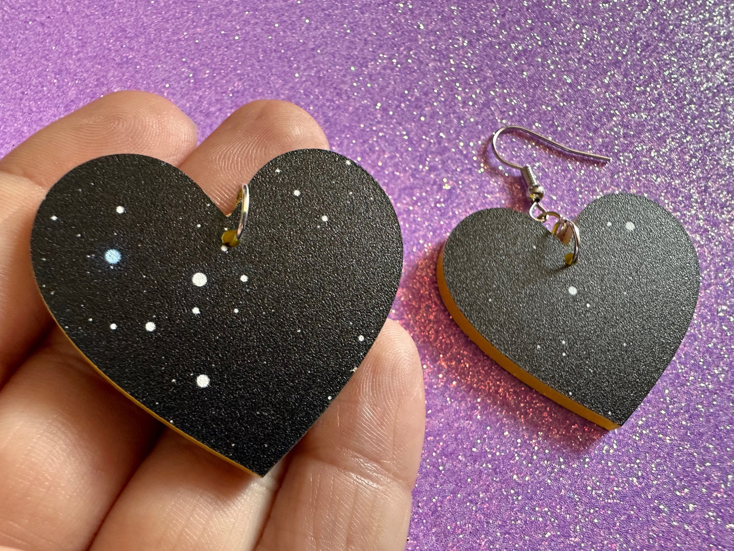 Night Sky Earrings: Laser Cut Acrylic Space Earrings, Astronomy, Stars, Planets, Astrology, NASA, Nebula, Magic, Best Gifts for Her/Him/Them