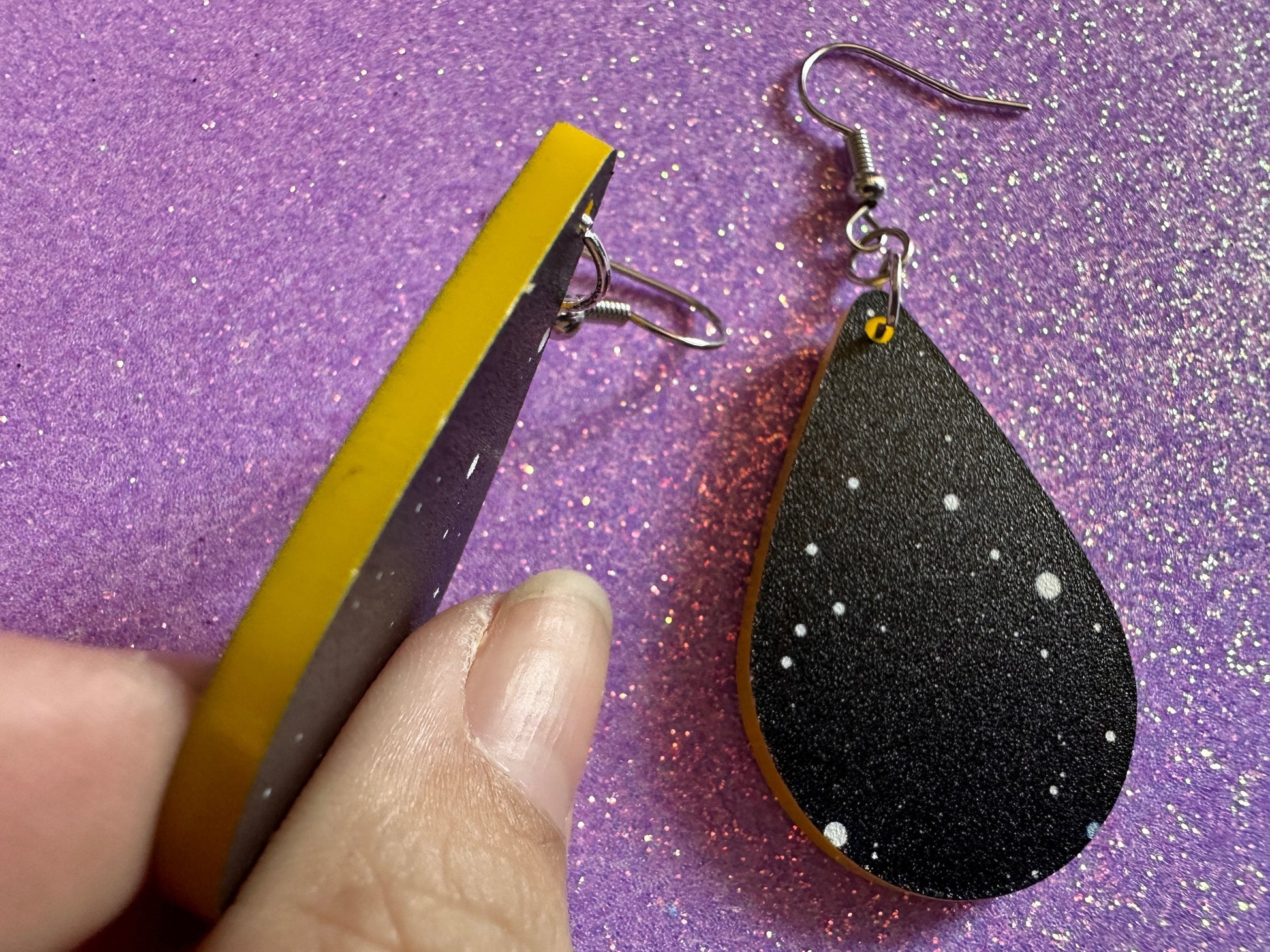Night Sky Earrings: Laser Cut Acrylic Space Earrings, Astronomy, Stars, Planets, Astrology, NASA, Nebula, Magic, Best Gifts for Her/Him/Them