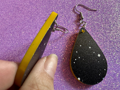Night Sky Earrings: Laser Cut Acrylic Space Earrings, Astronomy, Stars, Planets, Astrology, NASA, Nebula, Magic, Best Gifts for Her/Him/Them