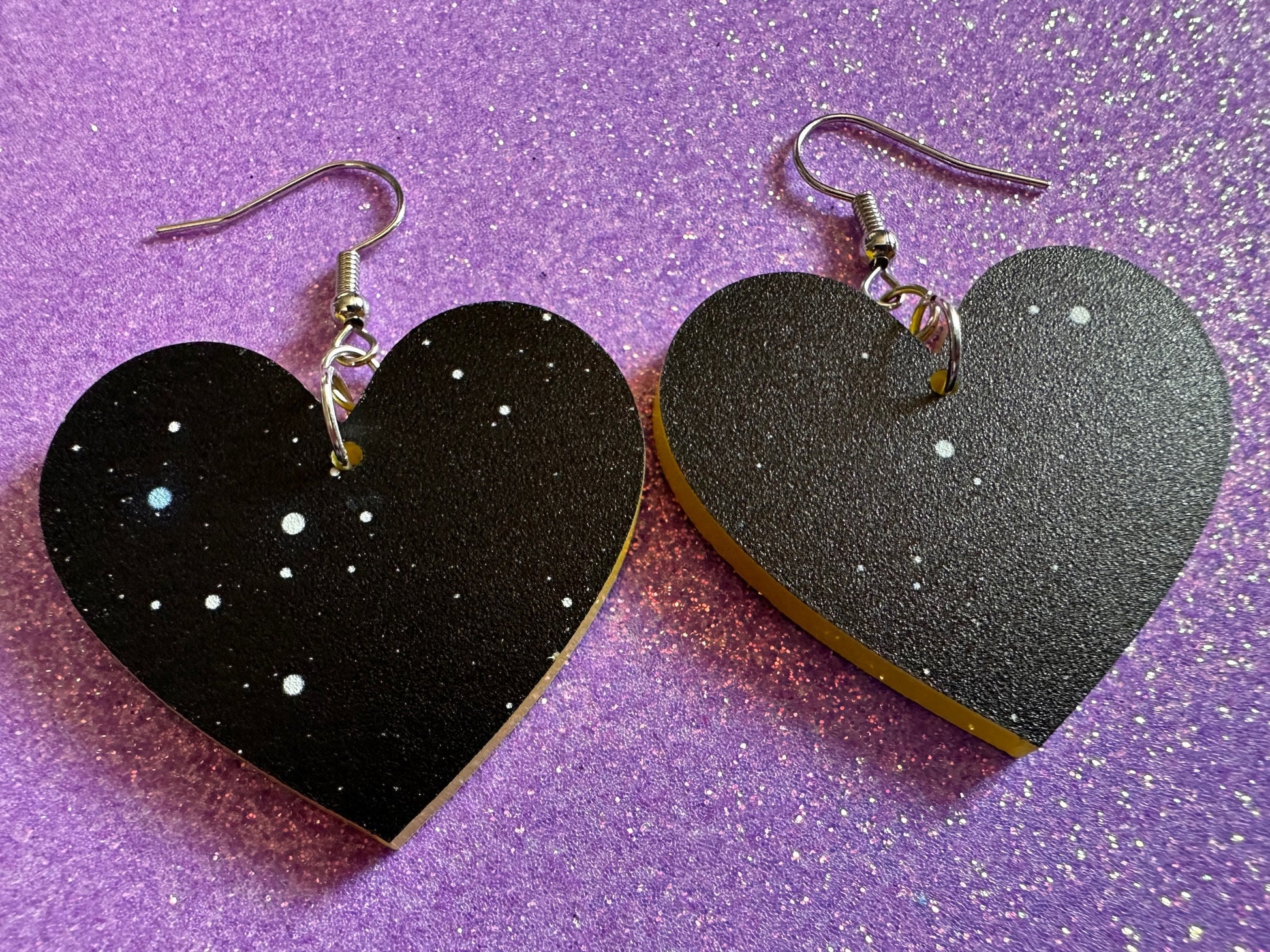 Night Sky Earrings: Laser Cut Acrylic Space Earrings, Astronomy, Stars, Planets, Astrology, NASA, Nebula, Magic, Best Gifts for Her/Him/Them