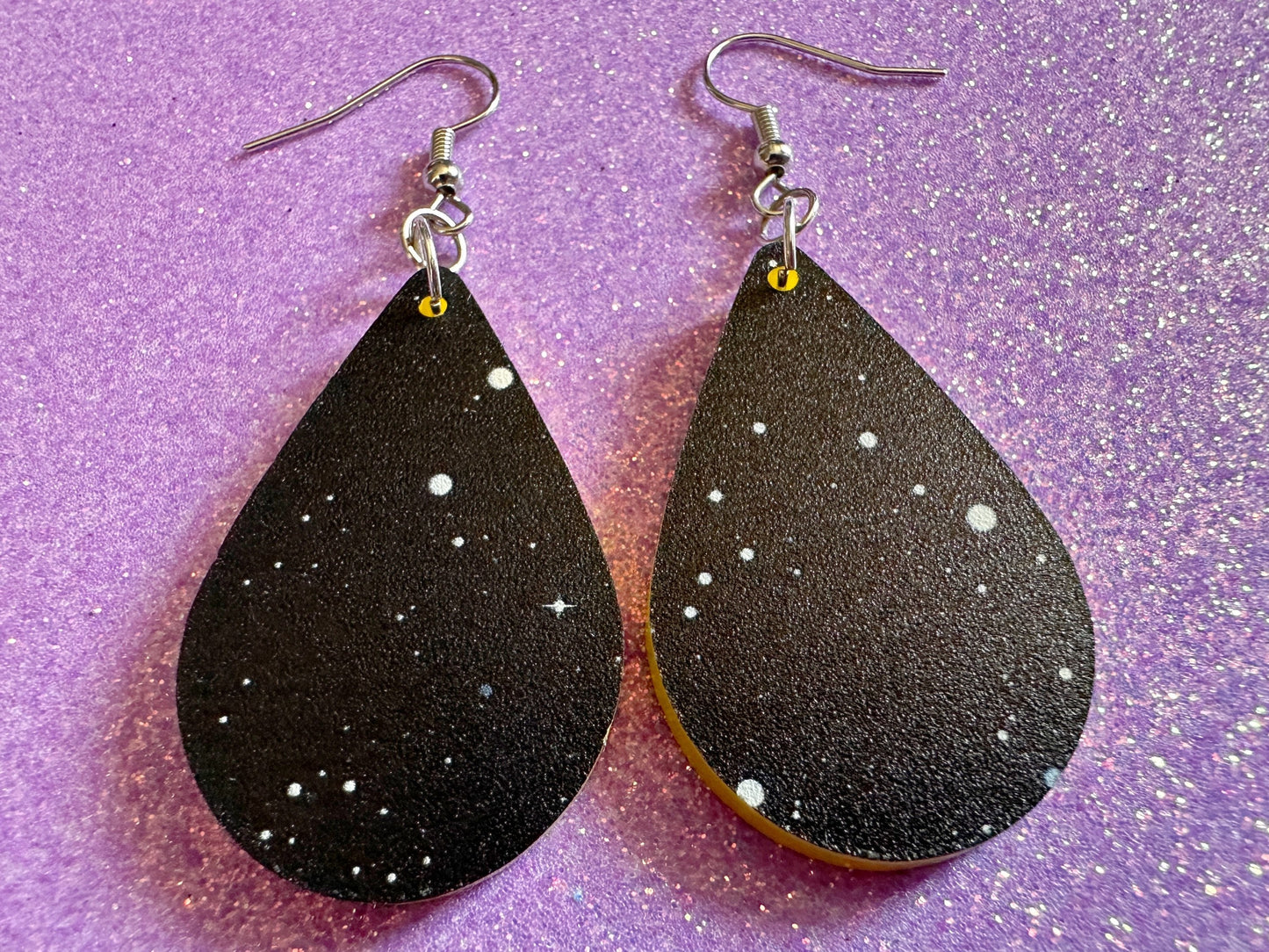 Night Sky Earrings: Laser Cut Acrylic Space Earrings, Astronomy, Stars, Planets, Astrology, NASA, Nebula, Magic, Best Gifts for Her/Him/Them