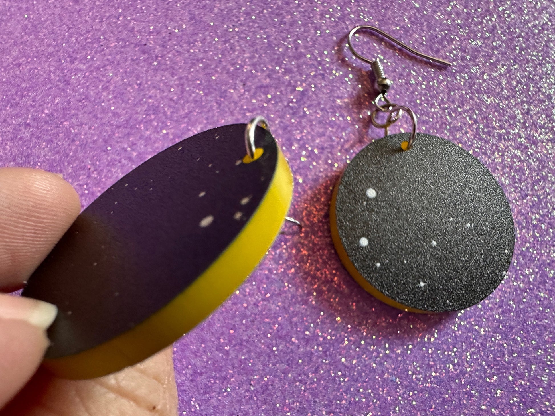 Night Sky Earrings: Laser Cut Acrylic Space Earrings, Astronomy, Stars, Planets, Astrology, NASA, Nebula, Magic, Best Gifts for Her/Him/Them