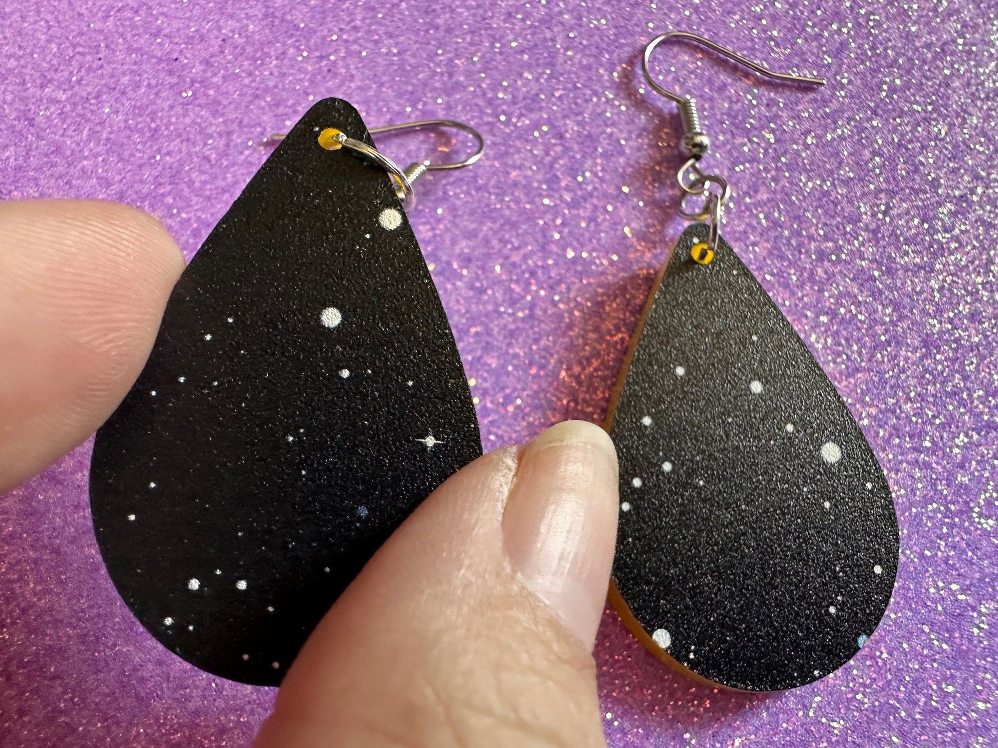 Night Sky Earrings: Laser Cut Acrylic Space Earrings, Astronomy, Stars, Planets, Astrology, NASA, Nebula, Magic, Best Gifts for Her/Him/Them