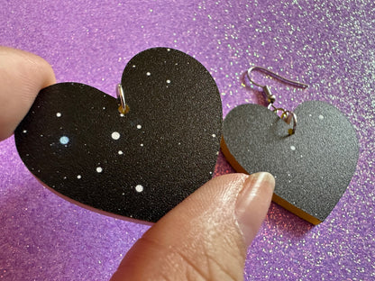 Night Sky Earrings: Laser Cut Acrylic Space Earrings, Astronomy, Stars, Planets, Astrology, NASA, Nebula, Magic, Best Gifts for Her/Him/Them