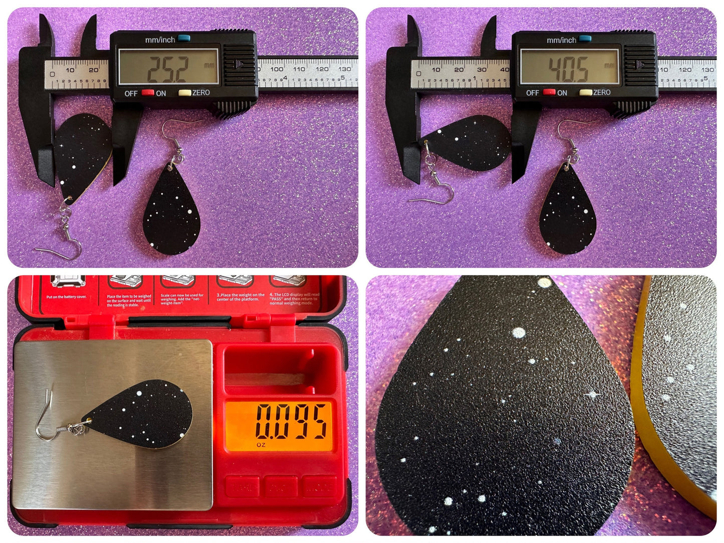 Night Sky Earrings: Laser Cut Acrylic Space Earrings, Astronomy, Stars, Planets, Astrology, NASA, Nebula, Magic, Best Gifts for Her/Him/Them