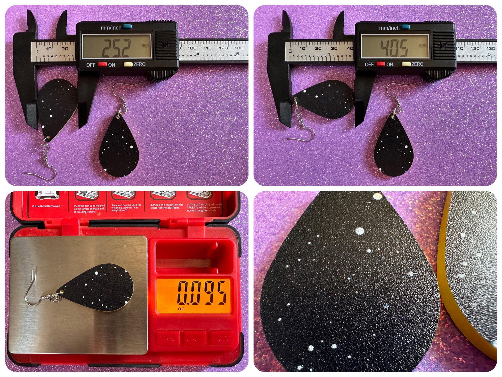Night Sky Earrings: Laser Cut Acrylic Space Earrings, Astronomy, Stars, Planets, Astrology, NASA, Nebula, Magic, Best Gifts for Her/Him/Them
