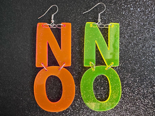 No Earrings: Laser Cut Words, Gag Gift, BFFS, Best Friend Gift, Words, Word Earrings, Best Gifts for Her/Him/Them