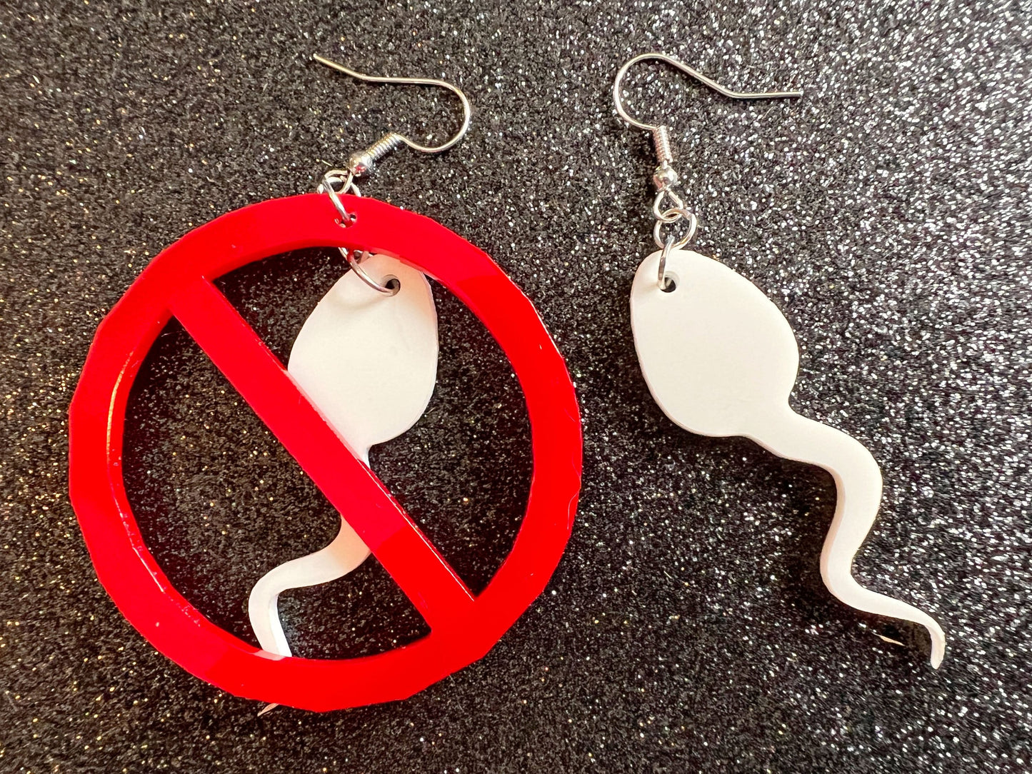 No Sperm Earrings: Laser Cut Acrylic Swimmers, Urology Jewelry, Urology Doctor, Vasectomy Earrings, Best Gifts for Her/Him/Them