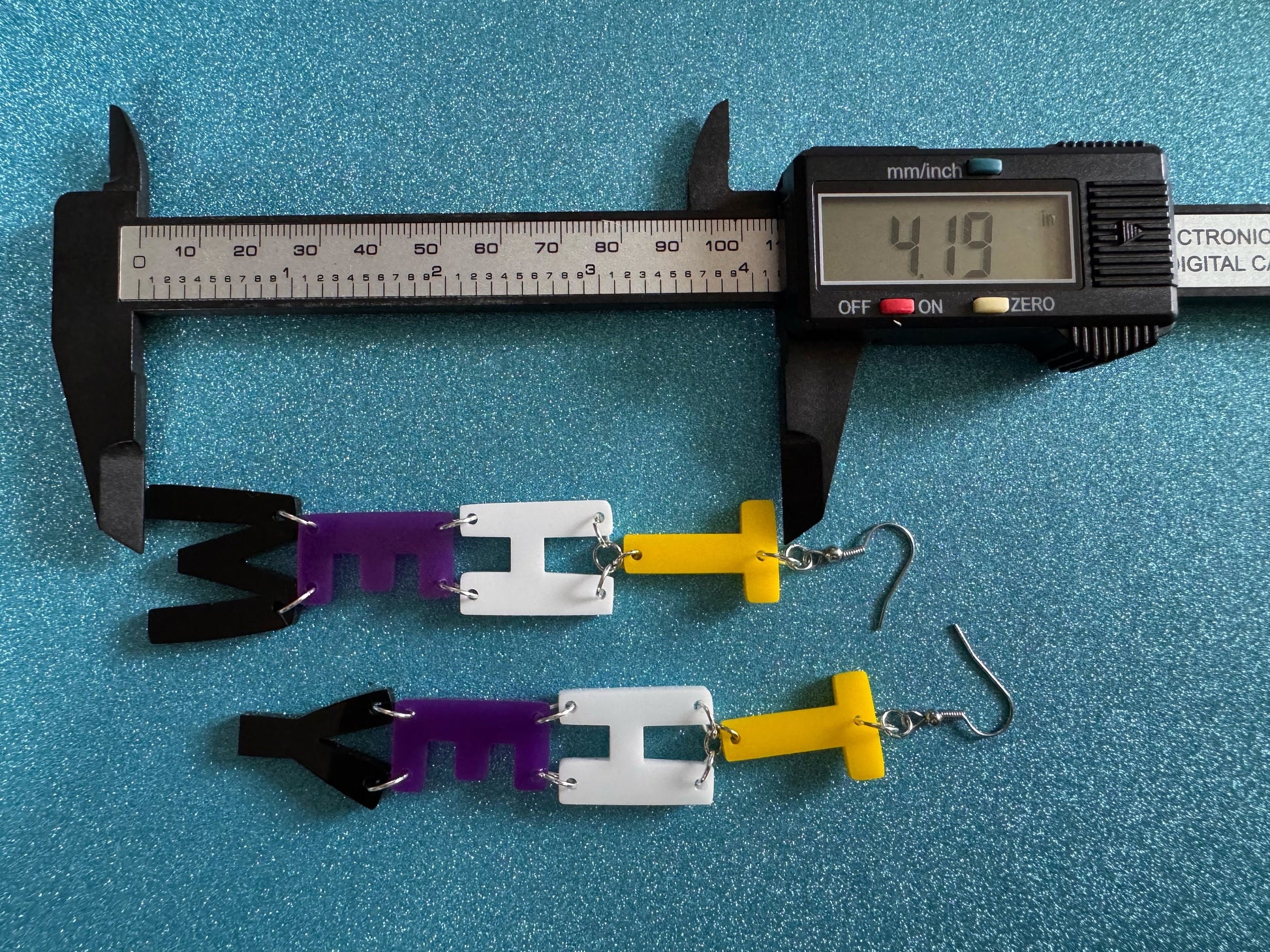 Nonbinary Earrings: They, Them, Gender, Identity, Nonbinary Flag Colors, Pride, Laser Cut Acrylic LGBTQIA2S+, Gifts for Her/Him/Them
