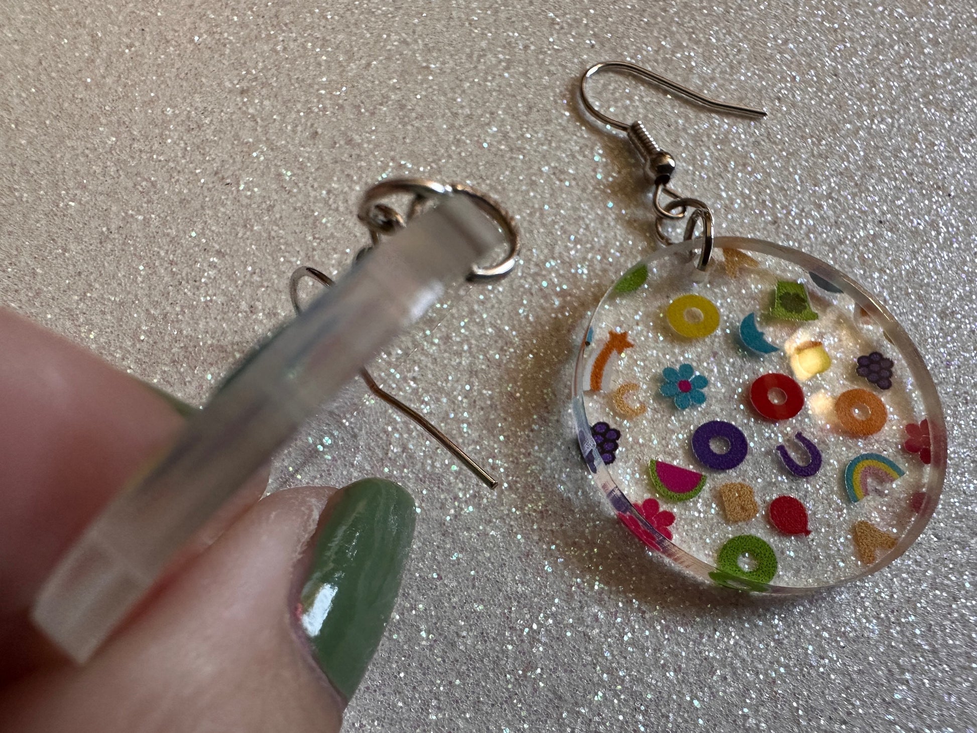 Nostalgic Cereal Earrings: Laser Cut Acrylic Cereal, Breakfast, Colorful, Rainbows, Retro, Nostalgia, Food Earrings, Gifts for Her/Him/Them