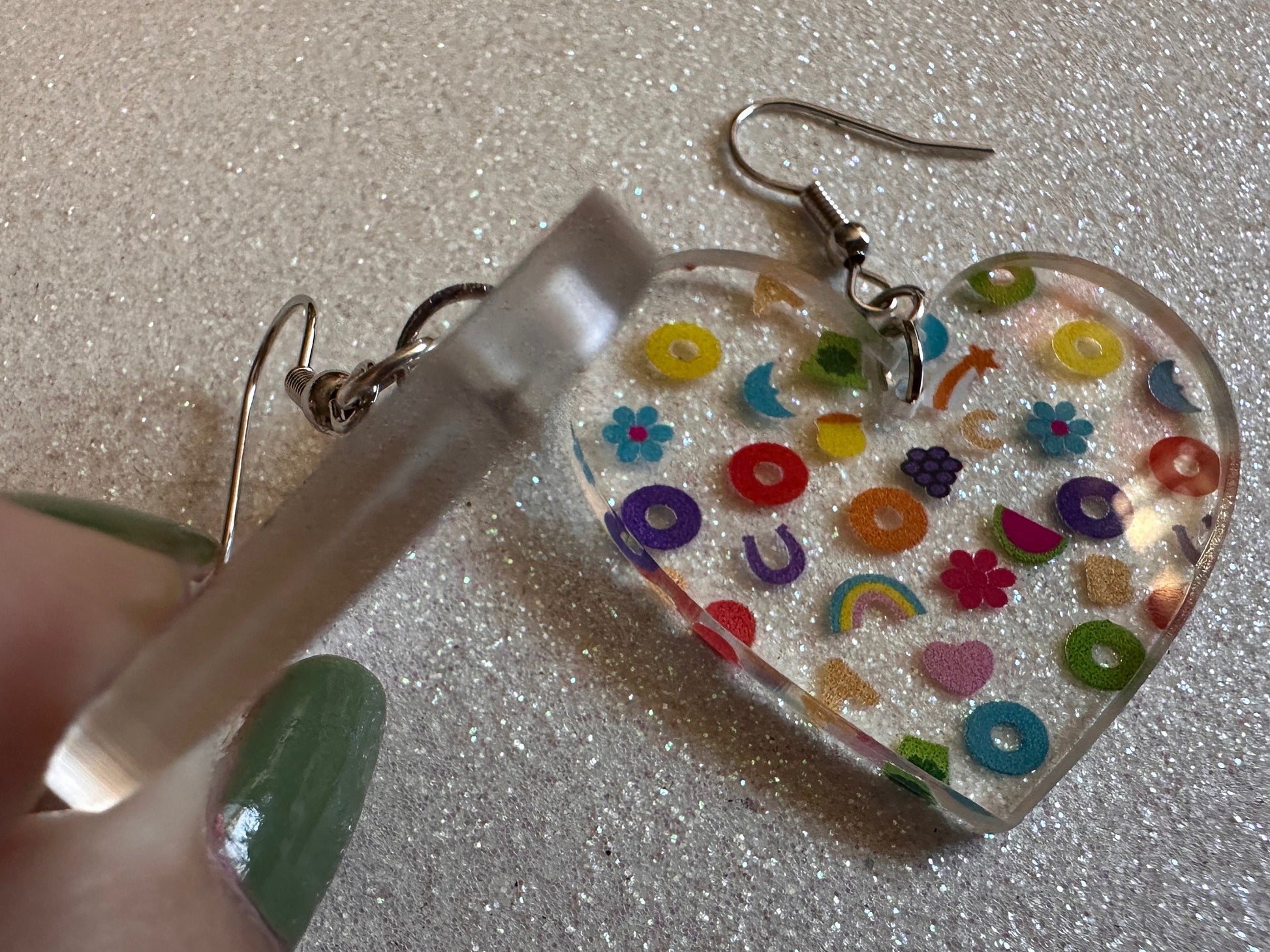 Nostalgic Cereal Earrings: Laser Cut Acrylic Cereal, Breakfast, Colorful, Rainbows, Retro, Nostalgia, Food Earrings, Gifts for Her/Him/Them