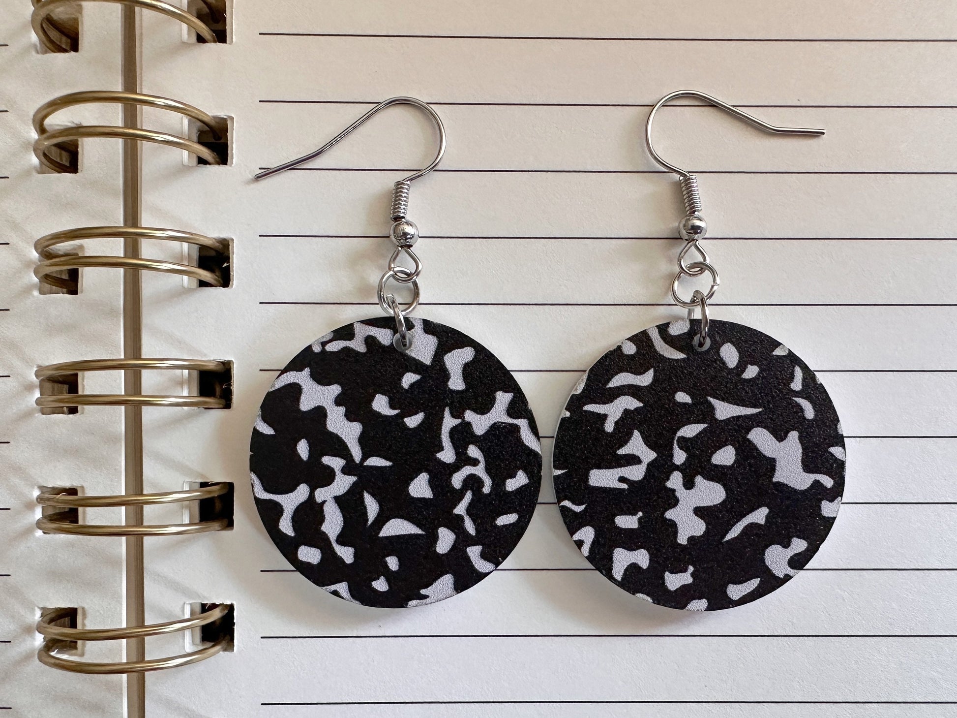 Notebook Earrings: Laser Cut Acrylic Writer Earrings, Handwriting, Stationery, Teacher, Back to School, Cursive, Best Gifts for Her/Him/Them