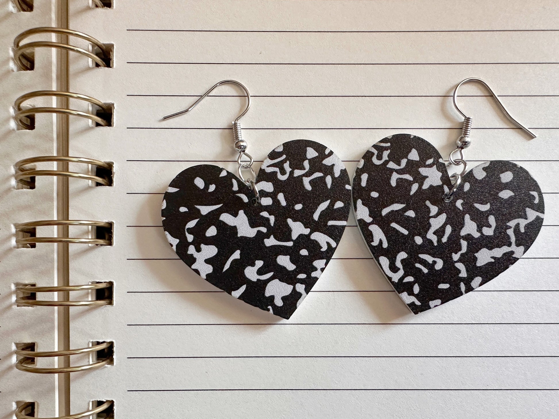 Notebook Earrings: Laser Cut Acrylic Writer Earrings, Handwriting, Stationery, Teacher, Back to School, Cursive, Best Gifts for Her/Him/Them