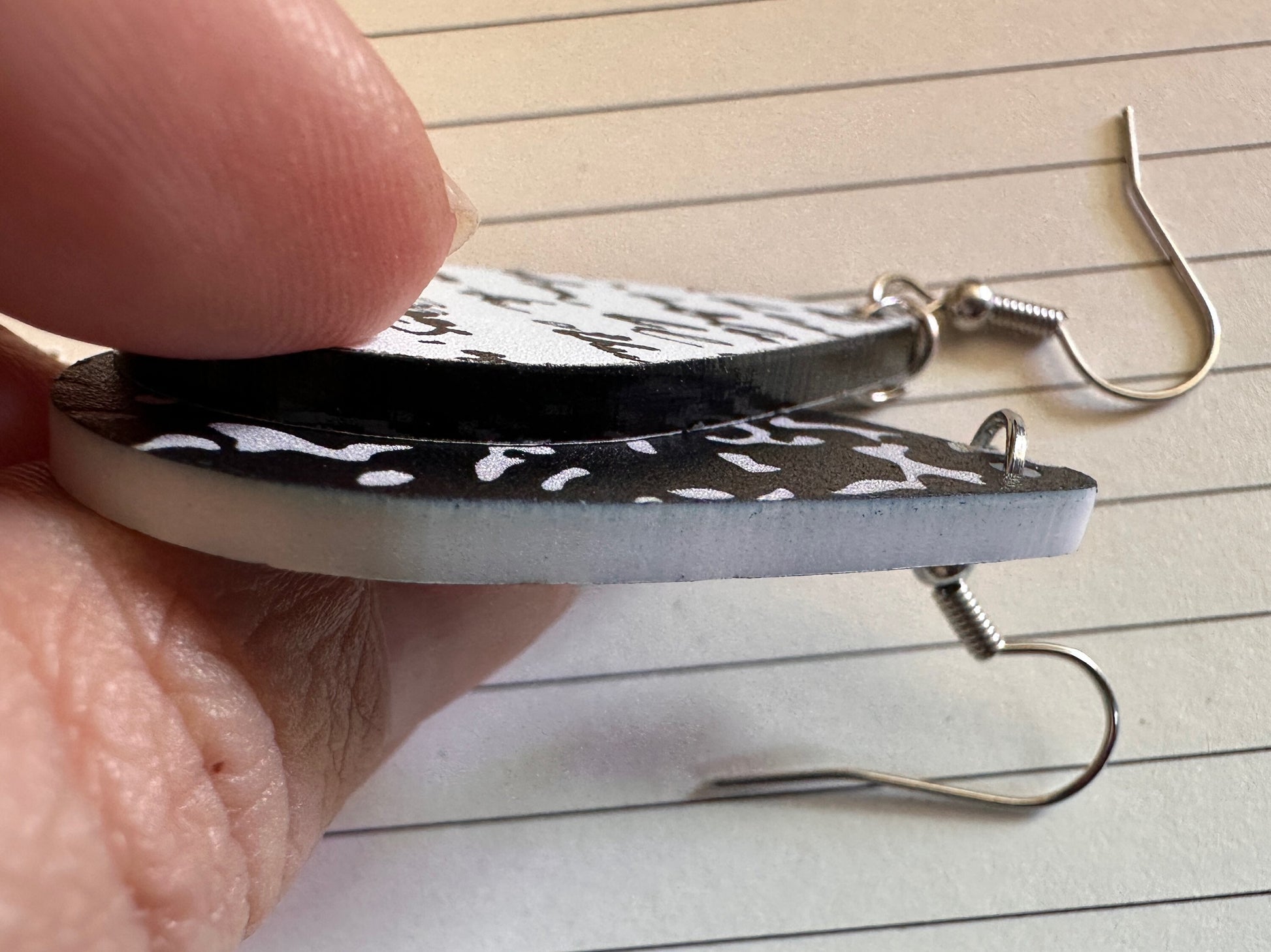 Notebook Earrings: Laser Cut Acrylic Writer Earrings, Handwriting, Stationery, Teacher, Back to School, Cursive, Best Gifts for Her/Him/Them