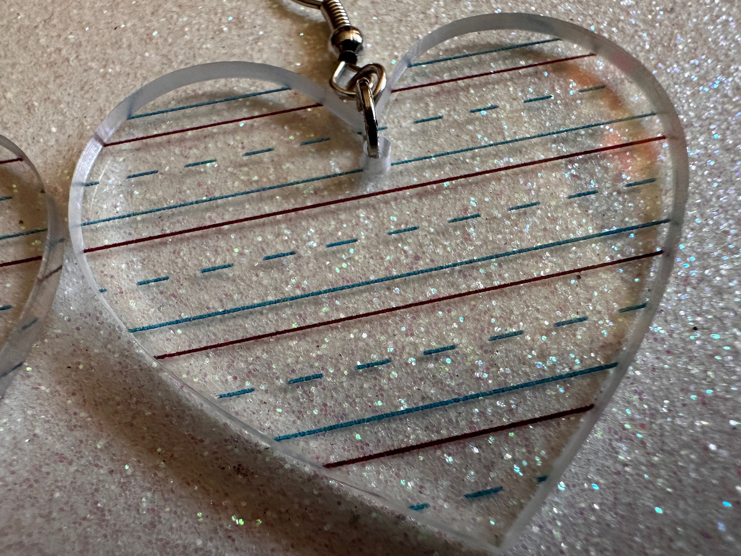 Notebook Earrings: Laser Cut Acrylic Writer Earrings, Handwriting, Stationery, Teacher, Back to School, Cursive, Best Gifts for Her/Him/Them