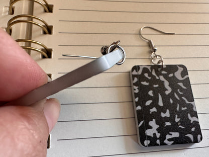 Notebook Earrings: Laser Cut Acrylic Writer Earrings, Handwriting, Stationery, Teacher, Back to School, Cursive, Best Gifts for Her/Him/Them