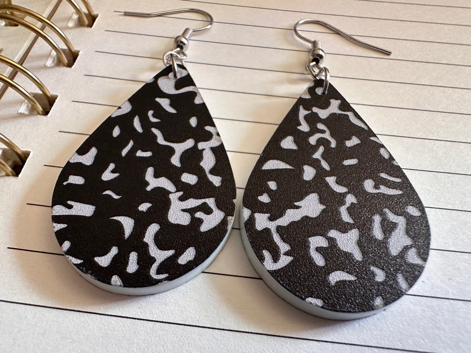 Notebook Earrings: Laser Cut Acrylic Writer Earrings, Handwriting, Stationery, Teacher, Back to School, Cursive, Best Gifts for Her/Him/Them