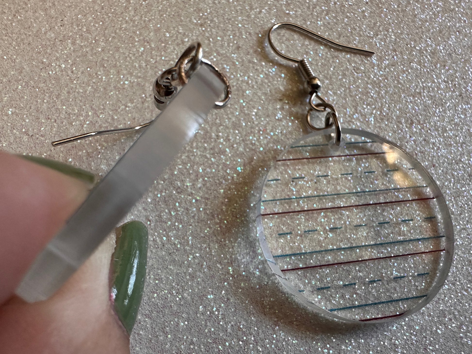 Notebook Earrings: Laser Cut Acrylic Writer Earrings, Handwriting, Stationery, Teacher, Back to School, Cursive, Best Gifts for Her/Him/Them