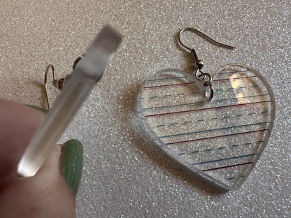Notebook Earrings: Laser Cut Acrylic Writer Earrings, Handwriting, Stationery, Teacher, Back to School, Cursive, Best Gifts for Her/Him/Them