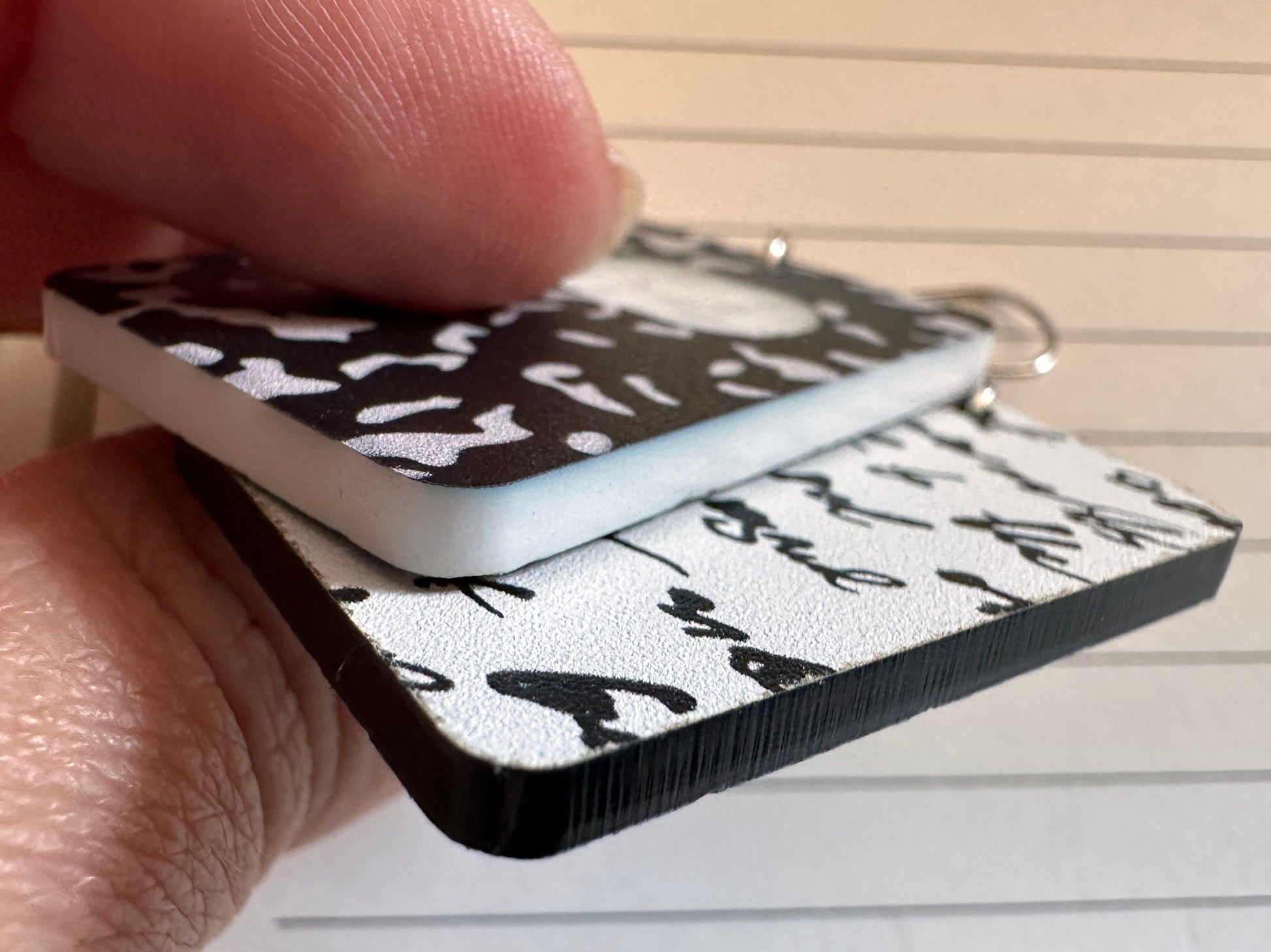 Notebook Earrings: Laser Cut Acrylic Writer Earrings, Handwriting, Stationery, Teacher, Back to School, Cursive, Best Gifts for Her/Him/Them
