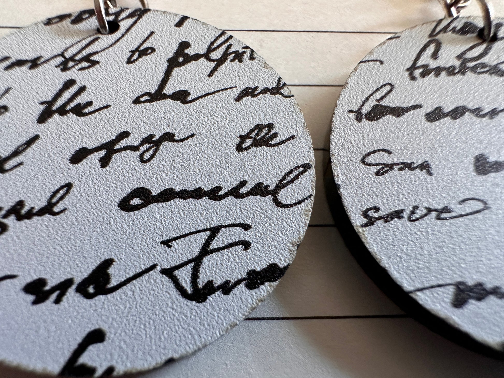Notebook Earrings: Laser Cut Acrylic Writer Earrings, Handwriting, Stationery, Teacher, Back to School, Cursive, Best Gifts for Her/Him/Them
