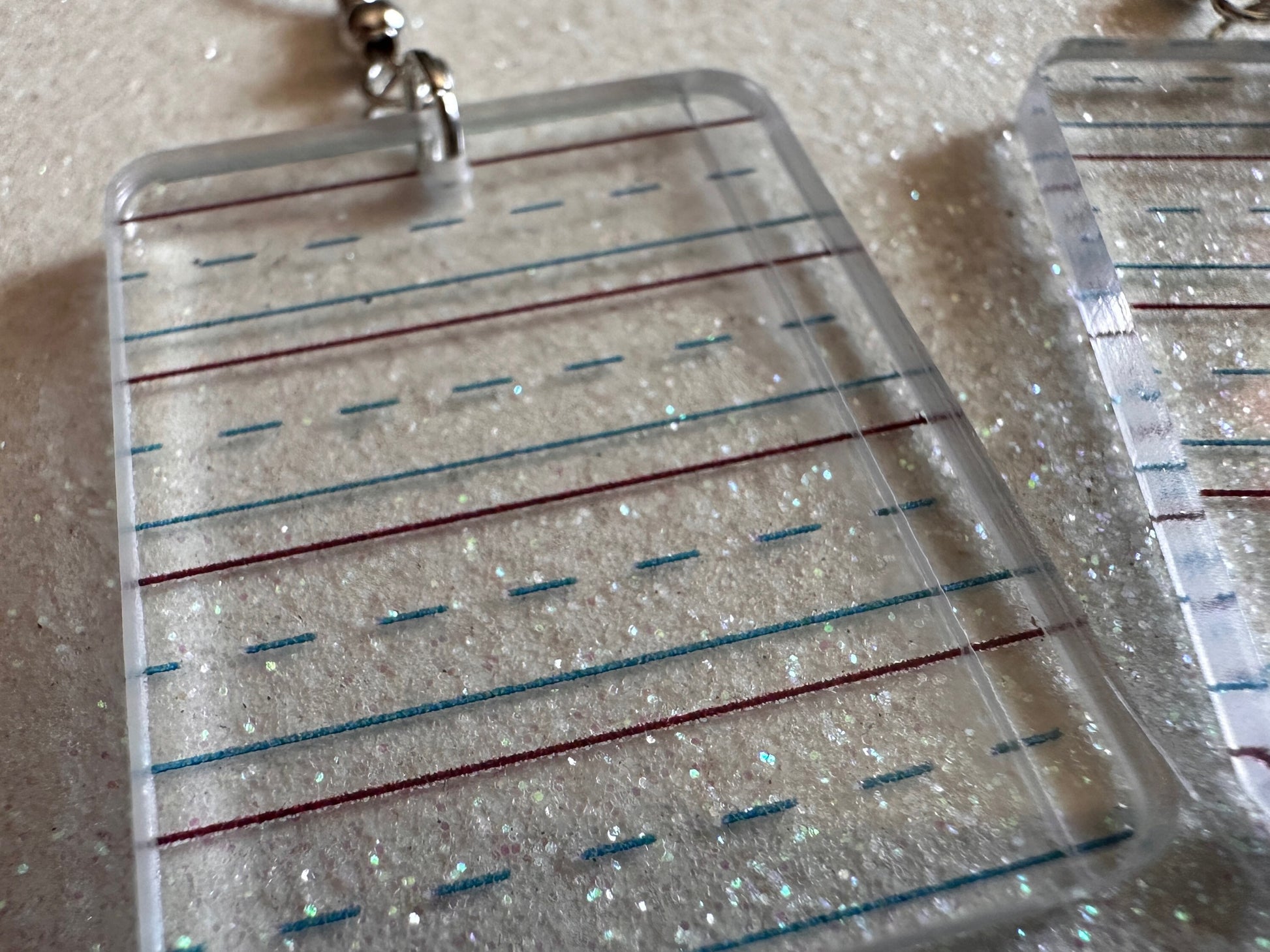 Notebook Earrings: Laser Cut Acrylic Writer Earrings, Handwriting, Stationery, Teacher, Back to School, Cursive, Best Gifts for Her/Him/Them