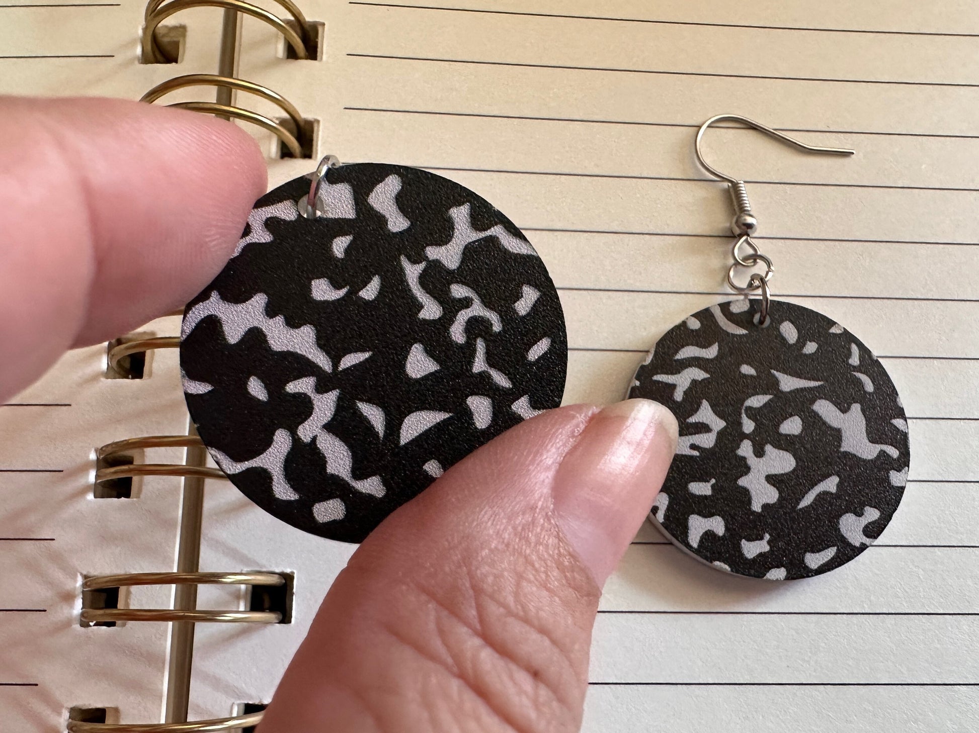 Notebook Earrings: Laser Cut Acrylic Writer Earrings, Handwriting, Stationery, Teacher, Back to School, Cursive, Best Gifts for Her/Him/Them