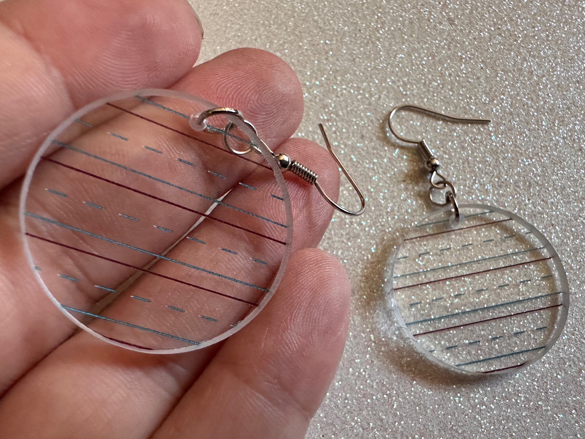Notebook Earrings: Laser Cut Acrylic Writer Earrings, Handwriting, Stationery, Teacher, Back to School, Cursive, Best Gifts for Her/Him/Them