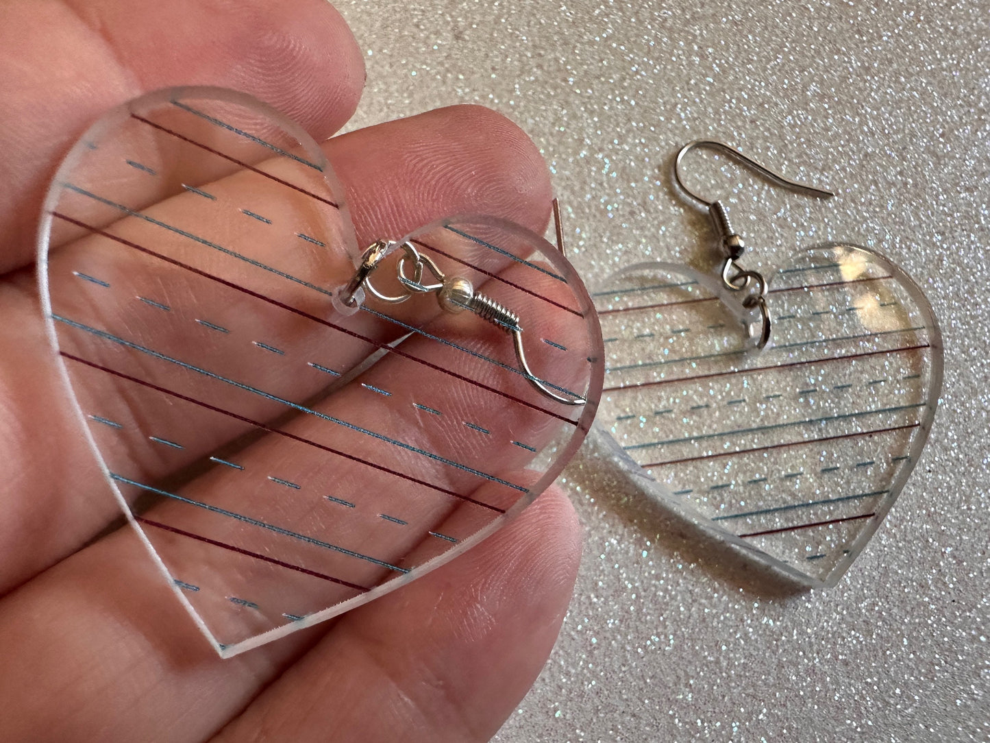 Notebook Earrings: Laser Cut Acrylic Writer Earrings, Handwriting, Stationery, Teacher, Back to School, Cursive, Best Gifts for Her/Him/Them