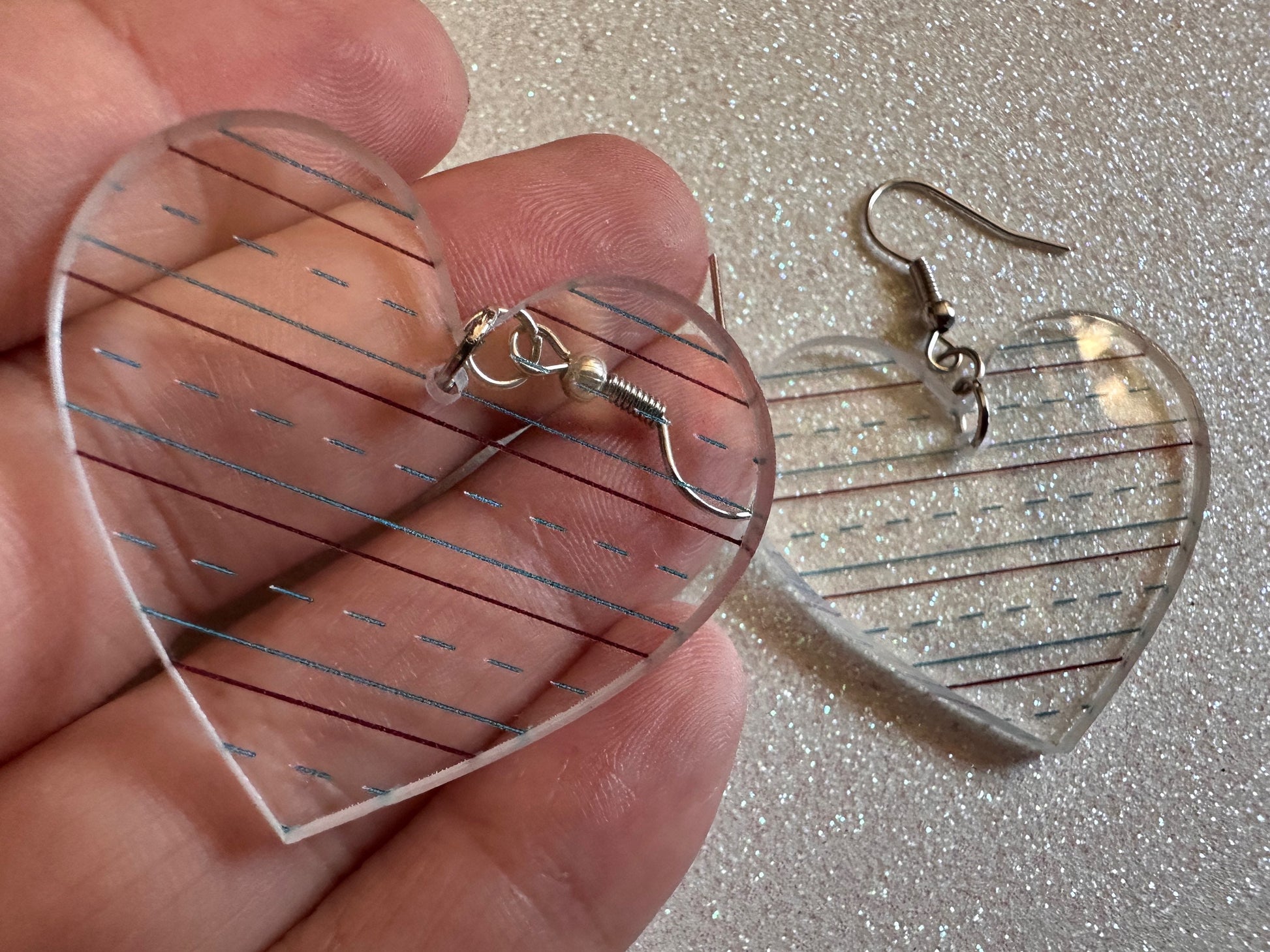 Notebook Earrings: Laser Cut Acrylic Writer Earrings, Handwriting, Stationery, Teacher, Back to School, Cursive, Best Gifts for Her/Him/Them