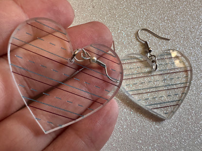 Notebook Earrings: Laser Cut Acrylic Writer Earrings, Handwriting, Stationery, Teacher, Back to School, Cursive, Best Gifts for Her/Him/Them