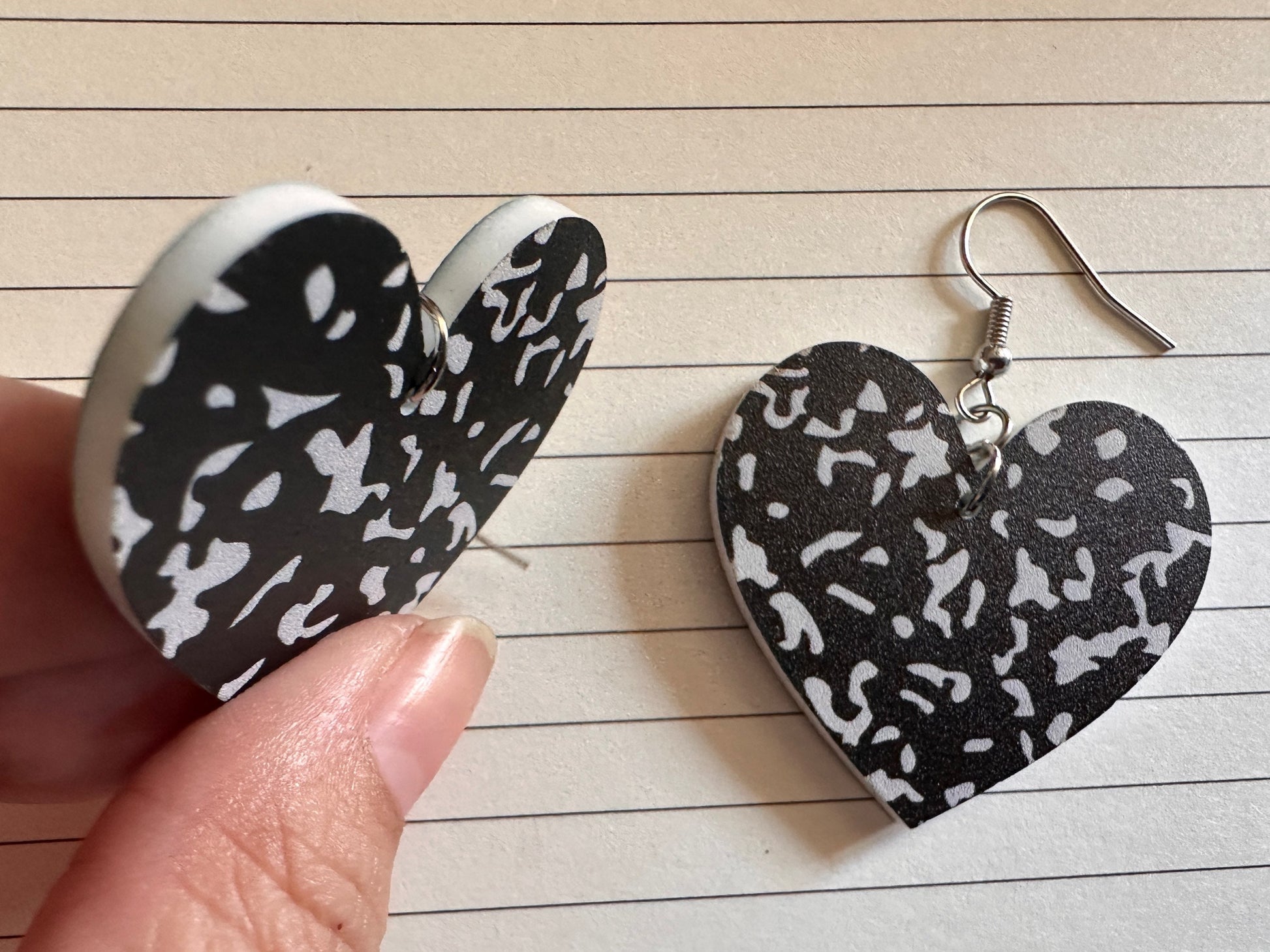Notebook Earrings: Laser Cut Acrylic Writer Earrings, Handwriting, Stationery, Teacher, Back to School, Cursive, Best Gifts for Her/Him/Them