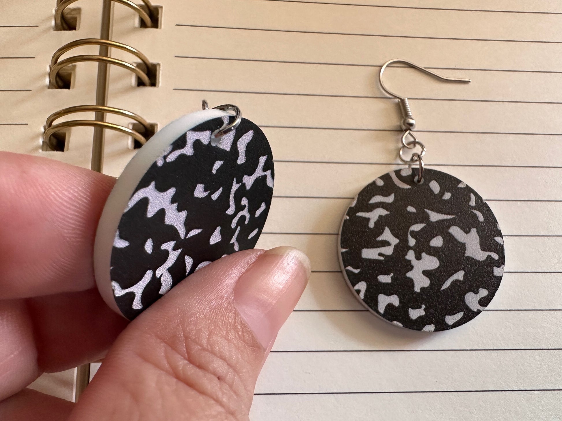 Notebook Earrings: Laser Cut Acrylic Writer Earrings, Handwriting, Stationery, Teacher, Back to School, Cursive, Best Gifts for Her/Him/Them