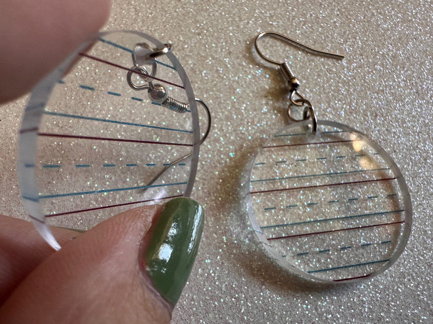 Notebook Earrings: Laser Cut Acrylic Writer Earrings, Handwriting, Stationery, Teacher, Back to School, Cursive, Best Gifts for Her/Him/Them