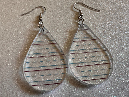 Notebook Earrings: Laser Cut Acrylic Writer Earrings, Handwriting, Stationery, Teacher, Back to School, Cursive, Best Gifts for Her/Him/Them