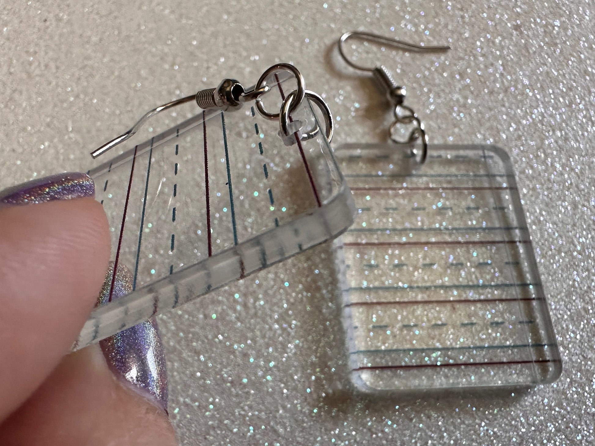 Notebook Earrings: Laser Cut Acrylic Writer Earrings, Handwriting, Stationery, Teacher, Back to School, Cursive, Best Gifts for Her/Him/Them