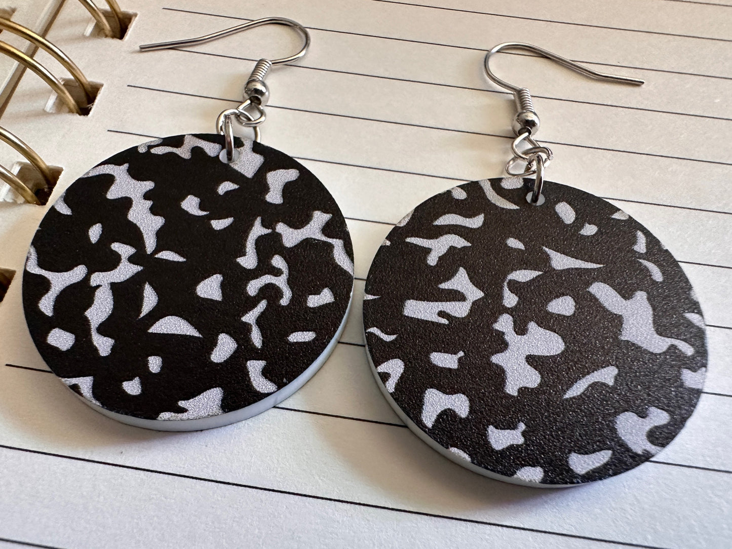 Notebook Earrings: Laser Cut Acrylic Writer Earrings, Handwriting, Stationery, Teacher, Back to School, Cursive, Best Gifts for Her/Him/Them