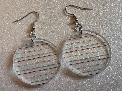 Notebook Earrings: Laser Cut Acrylic Writer Earrings, Handwriting, Stationery, Teacher, Back to School, Cursive, Best Gifts for Her/Him/Them