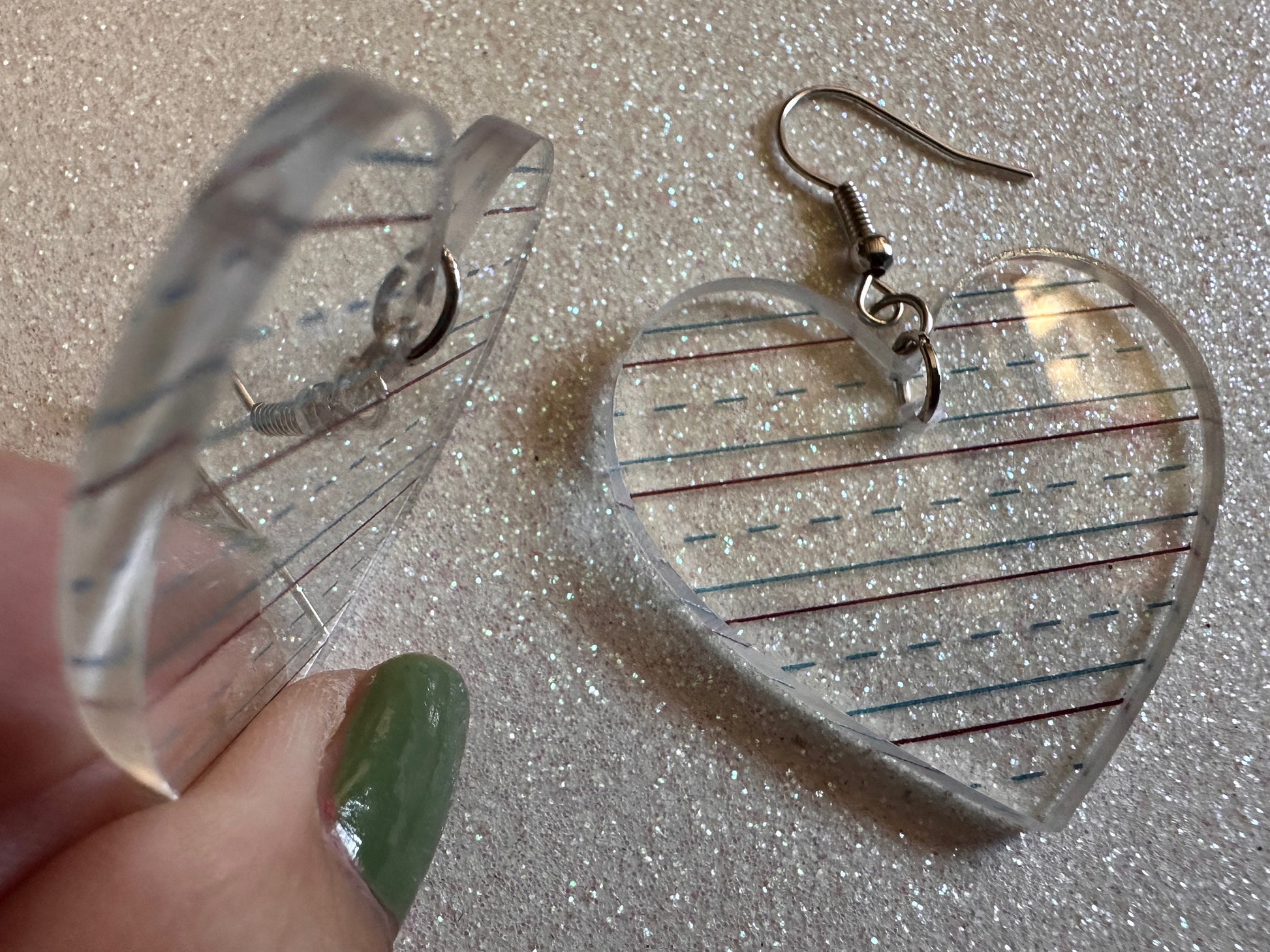 Notebook Earrings: Laser Cut Acrylic Writer Earrings, Handwriting, Stationery, Teacher, Back to School, Cursive, Best Gifts for Her/Him/Them