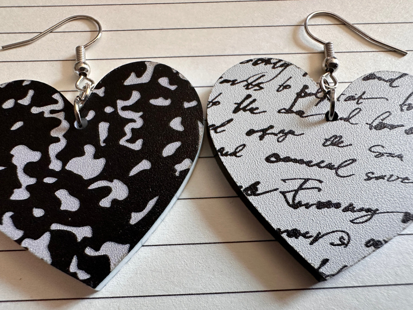 Notebook Earrings: Laser Cut Acrylic Writer Earrings, Handwriting, Stationery, Teacher, Back to School, Cursive, Best Gifts for Her/Him/Them