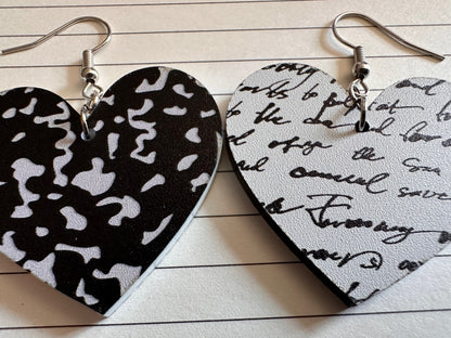 Notebook Earrings: Laser Cut Acrylic Writer Earrings, Handwriting, Stationery, Teacher, Back to School, Cursive, Best Gifts for Her/Him/Them