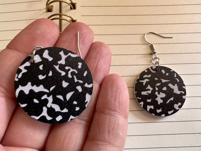 Notebook Earrings: Laser Cut Acrylic Writer Earrings, Handwriting, Stationery, Teacher, Back to School, Cursive, Best Gifts for Her/Him/Them