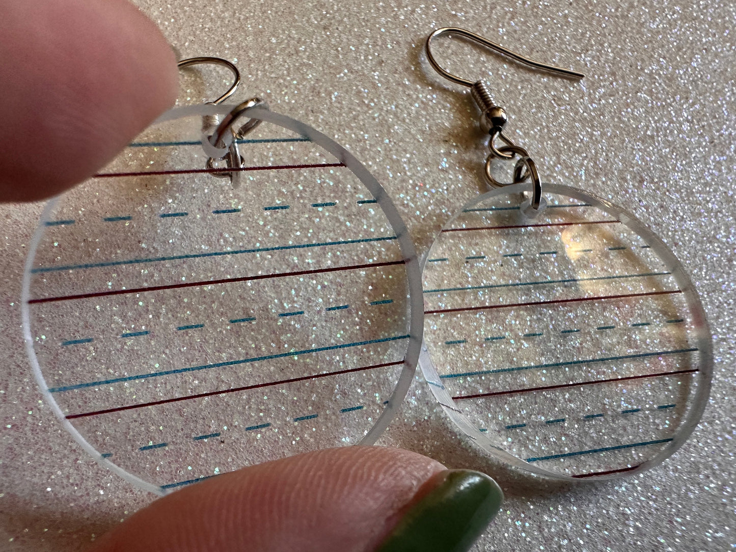 Notebook Earrings: Laser Cut Acrylic Writer Earrings, Handwriting, Stationery, Teacher, Back to School, Cursive, Best Gifts for Her/Him/Them