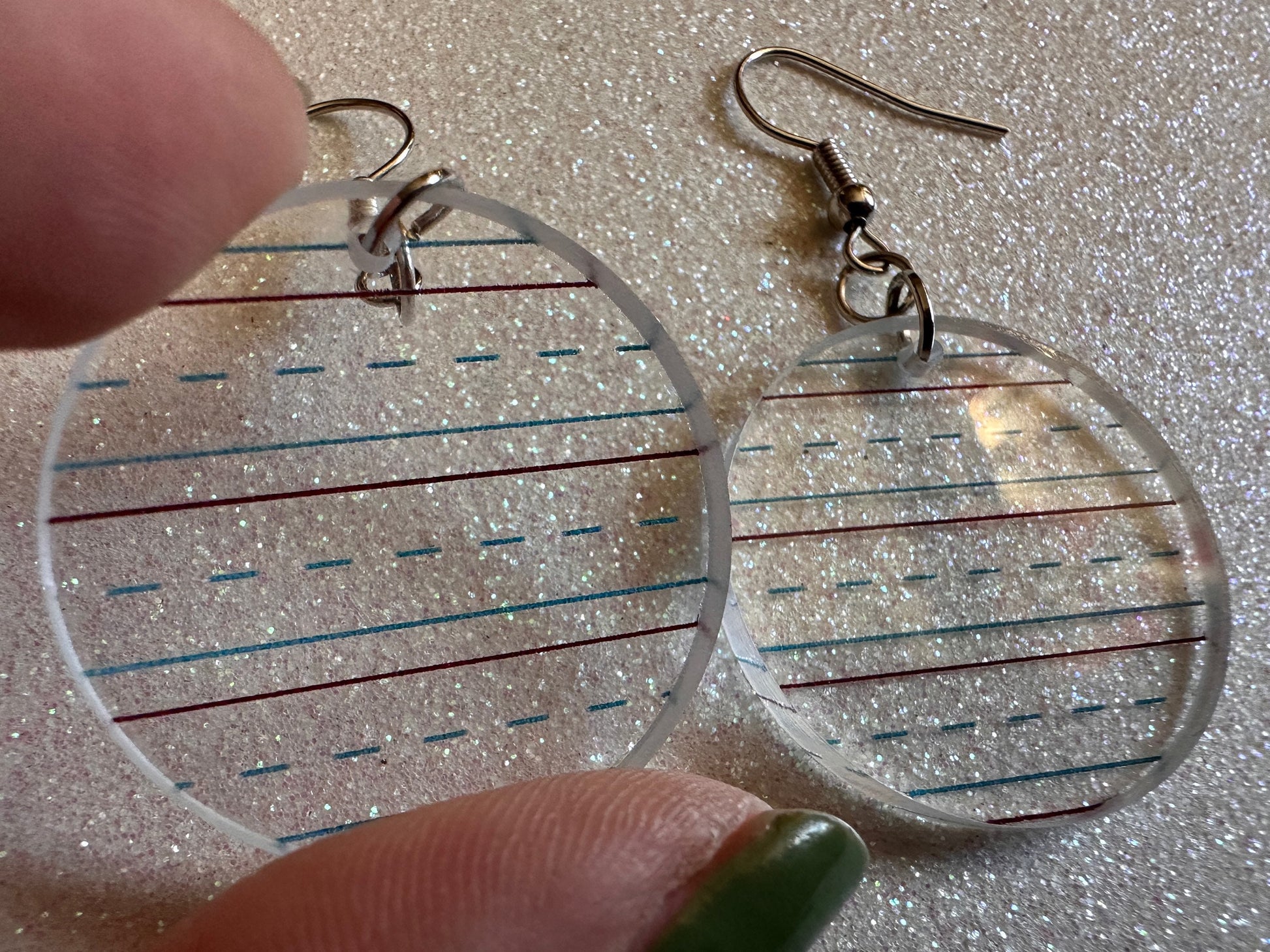 Notebook Earrings: Laser Cut Acrylic Writer Earrings, Handwriting, Stationery, Teacher, Back to School, Cursive, Best Gifts for Her/Him/Them